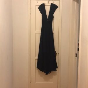Jenny Yoo Navy Floor Length Dress